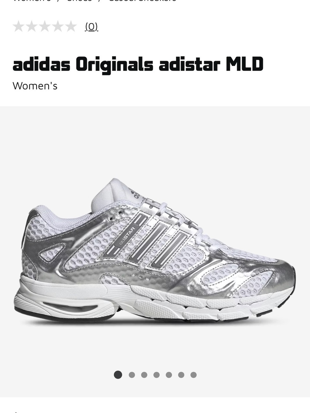 adidas Originals Adistar MLD Women's Sneakers — Silver/White